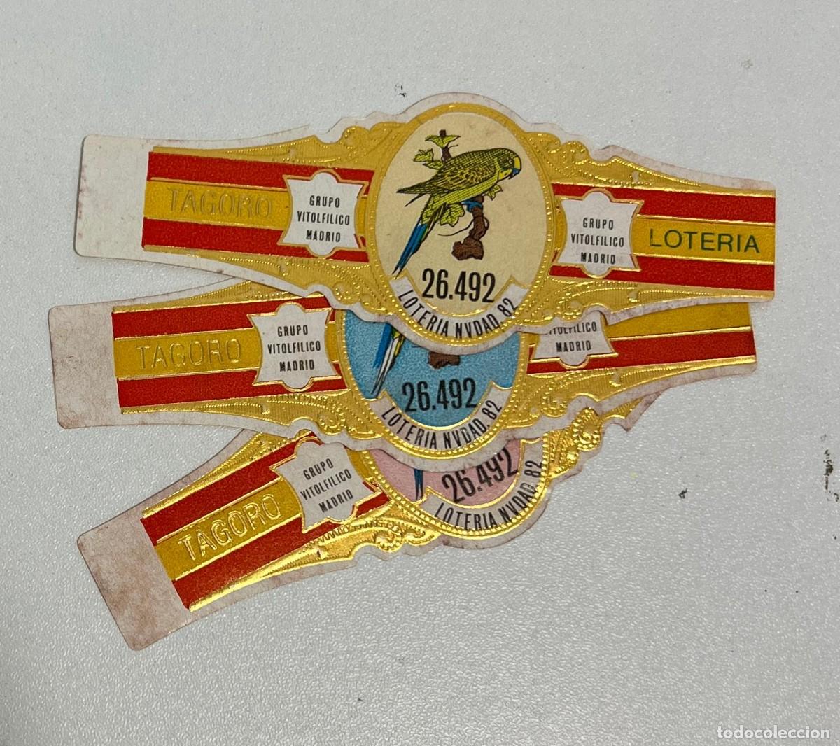 Vitolas de colecci&oacute;n: TAGORO &ndash; LOTER&Iacute;A DE NAVIDAD 1982 &ndash; COLECCI&Oacute;N COMPLETA DE 3 VITOLAS