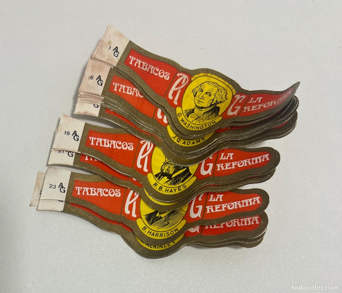 Vitolas de colecci&oacute;n: LA REFORMA &ndash; PRESIDENTES AMERICANOS &ndash; DISE&Ntilde;O AG &ndash; COLECCI&Oacute;N COMPLETA DE 28 VITOLAS