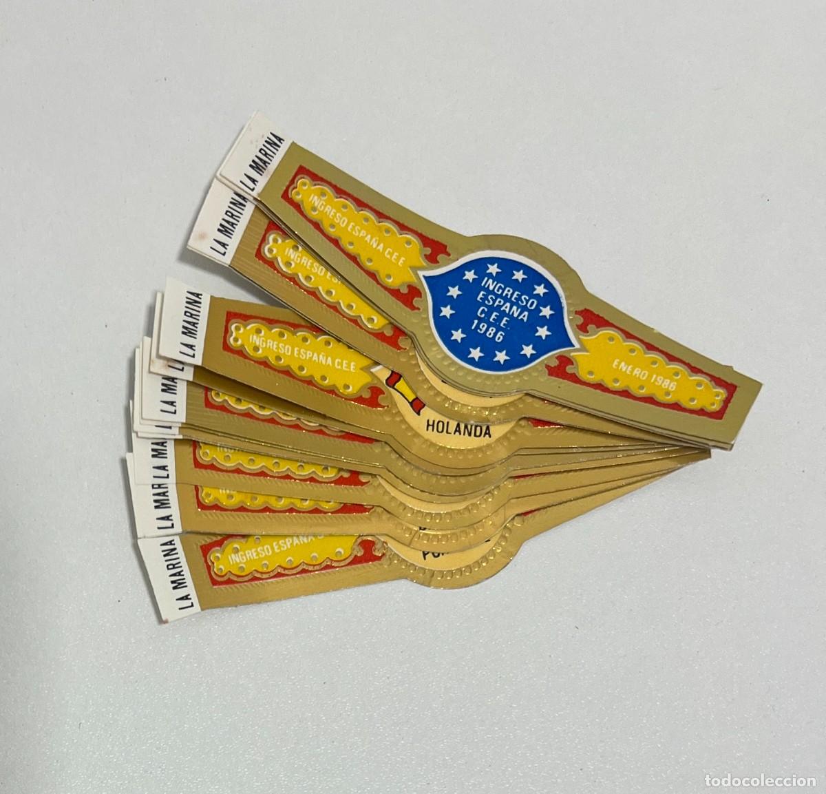 Vitolas de colecci&oacute;n: CIGARROS LA MARINA &ndash; INGRESO DE ESPA&Ntilde;A EN LA CEE 1986 &ndash; 15 VITOLAS COMPLETAS