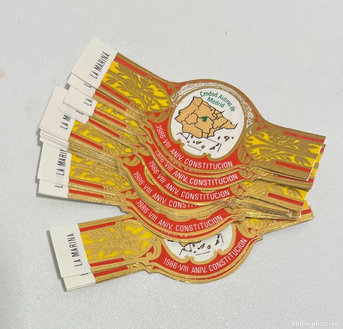Vitolas de colecci&oacute;n: CIGARROS LA MARINA &ndash; VIII ANIVERSARIO CONSTITUCI&Oacute;N ESPA&Ntilde;OLA 1986 &ndash; 20 VITOLAS