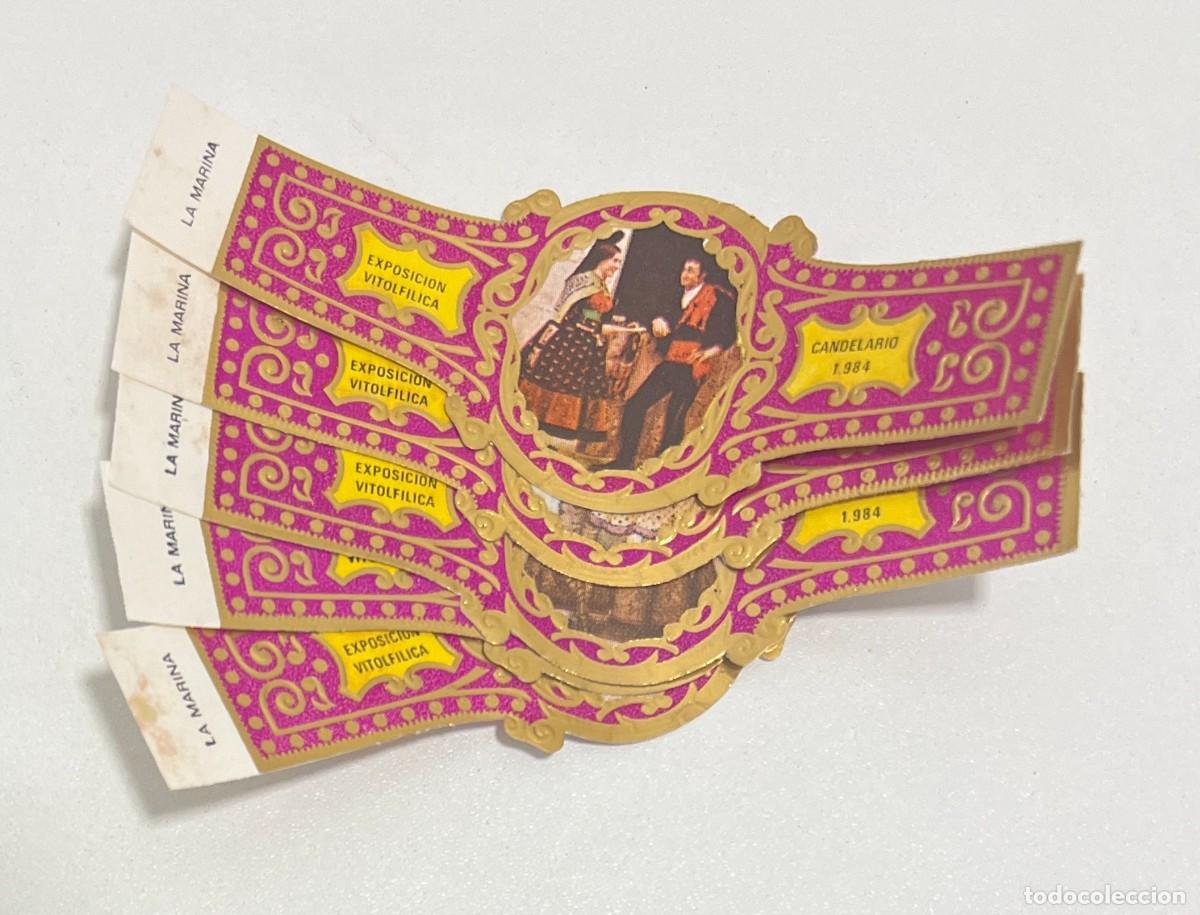 Vitolas de colecci&oacute;n: CIGARROS LA MARINA &ndash; I EXPOSICI&Oacute;N VITOLF&Iacute;LICA CANDELARIO 1984 &ndash; 5 VITOLAS