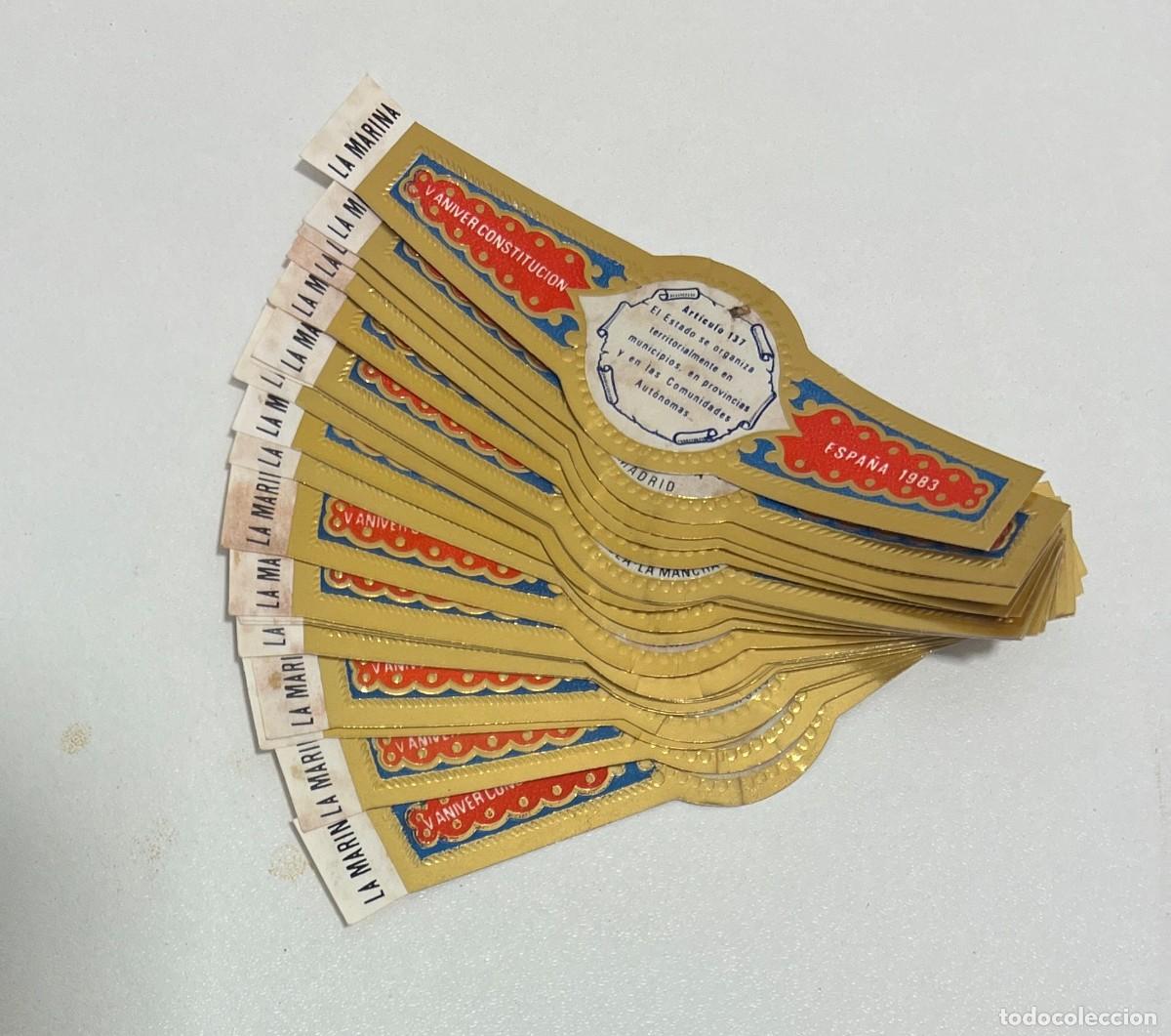 Vitolas de colecci&oacute;n: CIGARROS LA MARINA &ndash; V ANIVERSARIO CONSTITUCI&Oacute;N ESPA&Ntilde;OLA 1983 &ndash; 20 VITOLAS