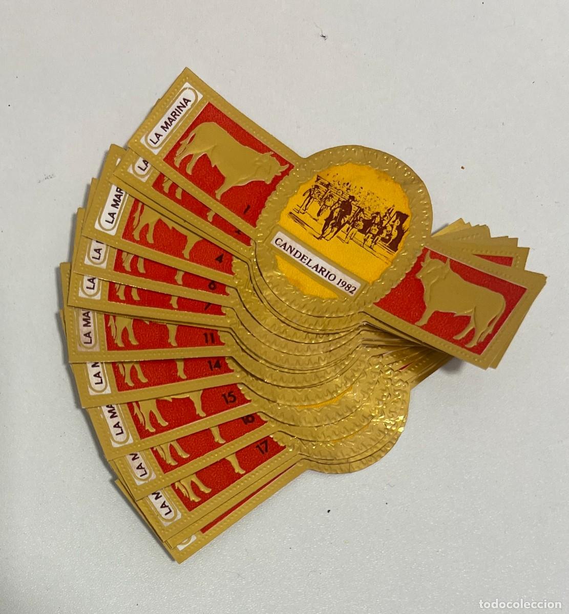 Vitolas de colecci&oacute;n: CIGARROS LA MARINA &ndash; CANDELARIO 1982 TAUROMAQUIA &ndash; COLECCI&Oacute;N COMPLETA 20 VITOLAS