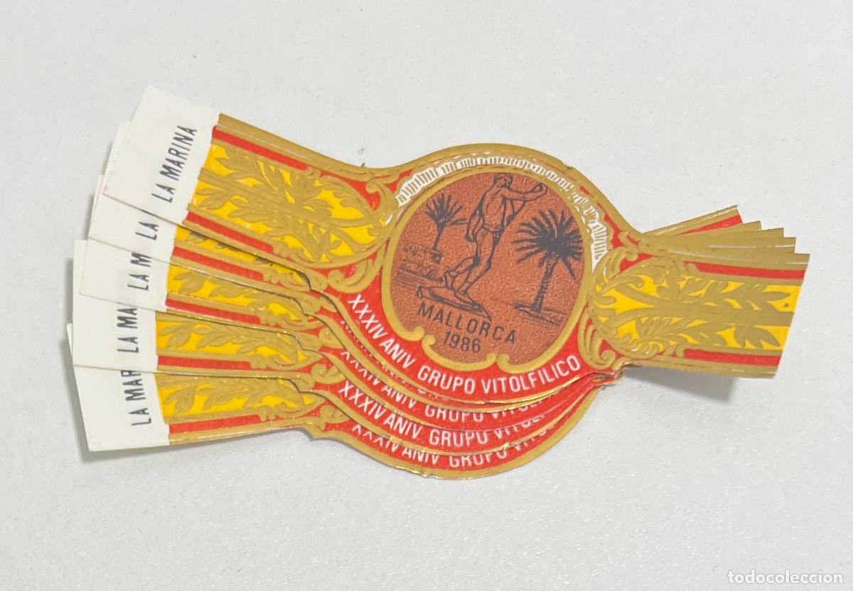 Vitolas de colecci&oacute;n: CIGARROS LA MARINA &ndash; XXXIV ANIVERSARIO GRUPO VITOLF&Iacute;LICO MALLORCA &ndash; 5 VITOLAS