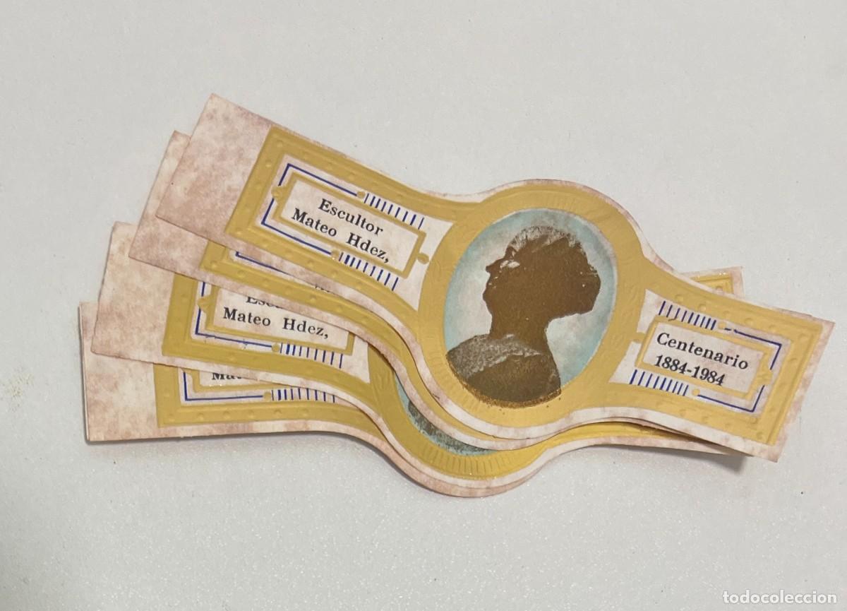 Vitolas de colecci&oacute;n: CIGARROS LA MARINA &ndash; CENTENARIO ESCULTOR MATEO HERN&Aacute;NDEZ &ndash; 5 VITOLAS