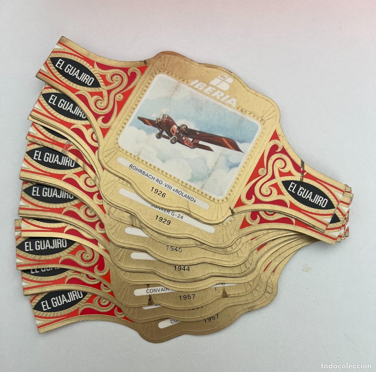 Vitolas de colecci&oacute;n: EL GUAJIRO &ndash; L&Iacute;NEAS A&Eacute;REAS IBERIA &ndash; LOTE DE 28 VITOLAS