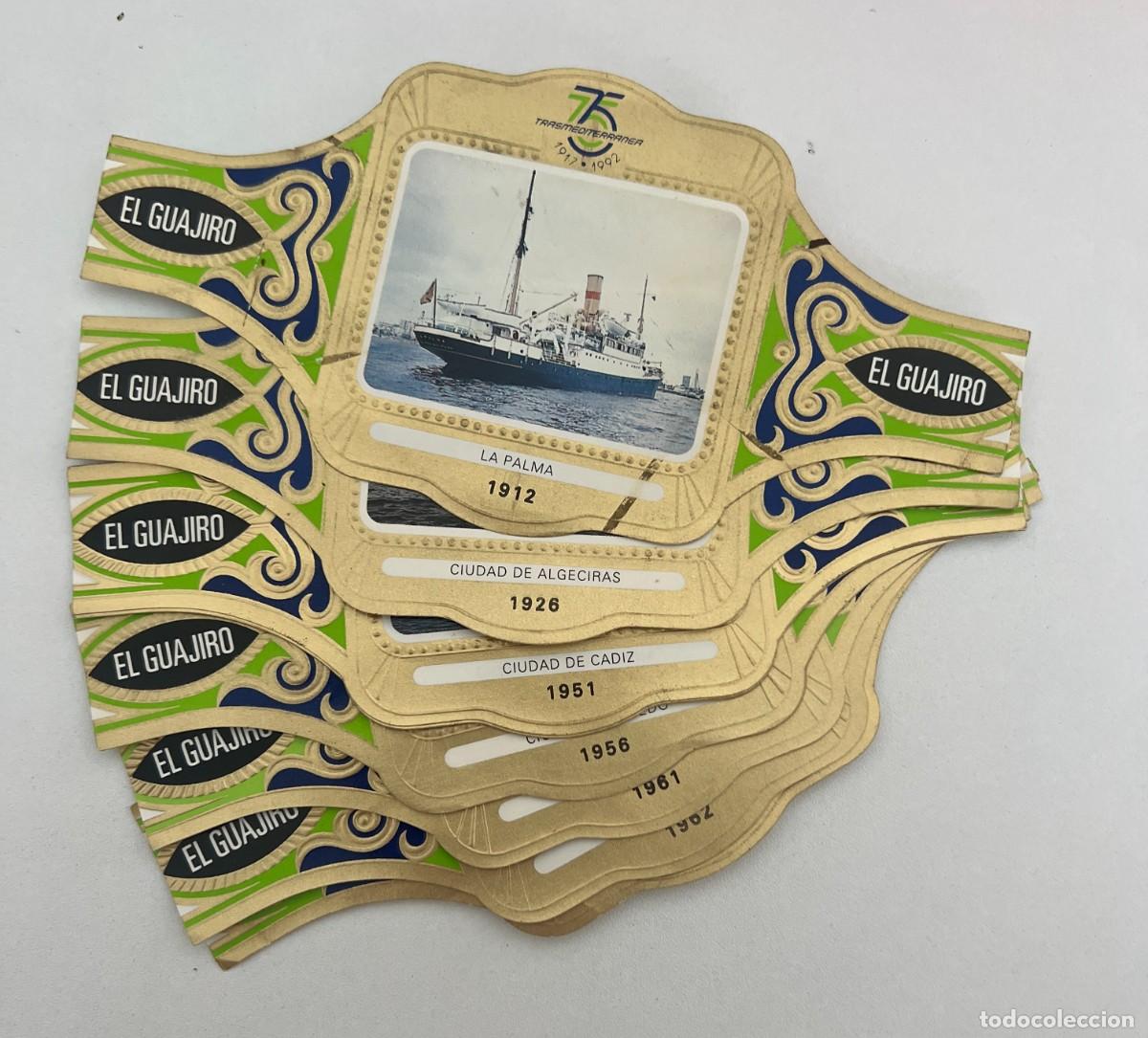 Vitolas de colecci&oacute;n: EL GUAJIRO &ndash; BUQUES DE PASAJEROS TRASMEDITERR&Aacute;NEA &ndash; LOTE DE 12 VITOLAS