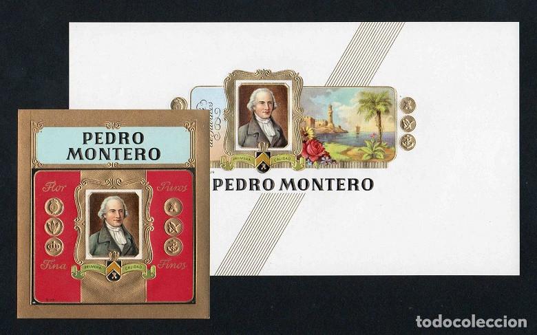 Vitolas de colecci&oacute;n: Vitolas, original litograf&iacute;as. Antiguas litograf&iacute;as de caja de tabacos. Pedro Montero.