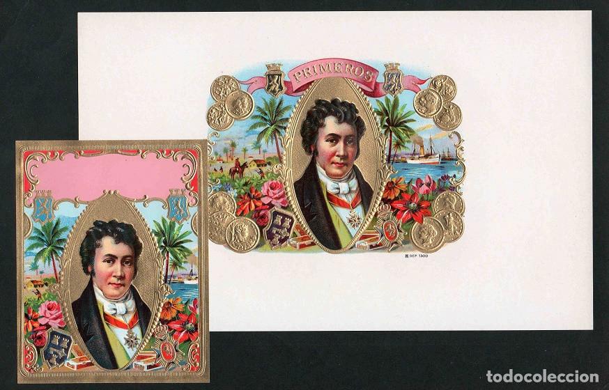 Vitolas de colecci&oacute;n: Vitolas, original litograf&iacute;as. Antiguas litograf&iacute;as de caja de tabacos. Primeros.