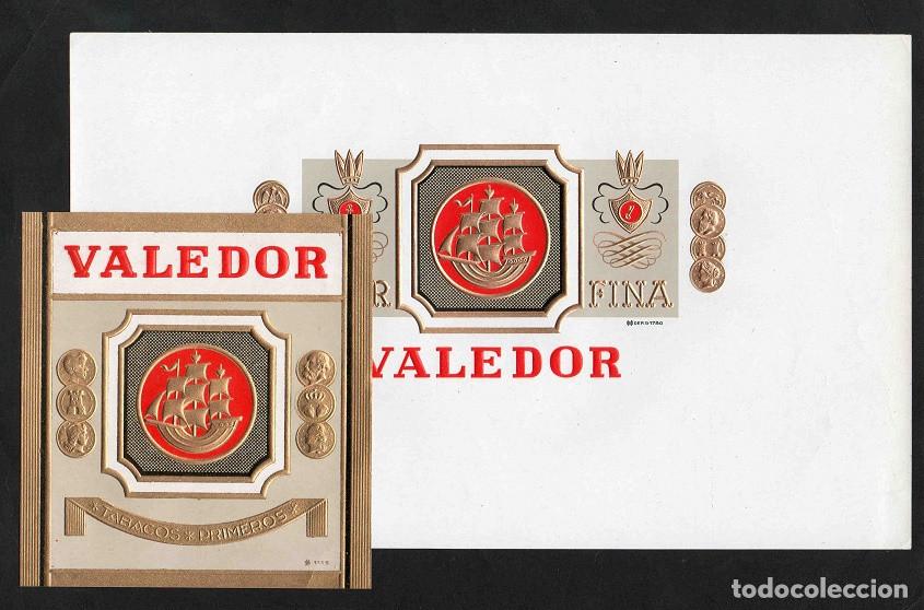 Vitolas de colecci&oacute;n: Vitolas, original litograf&iacute;as. Antiguas litograf&iacute;as de caja de tabacos. Valedor.