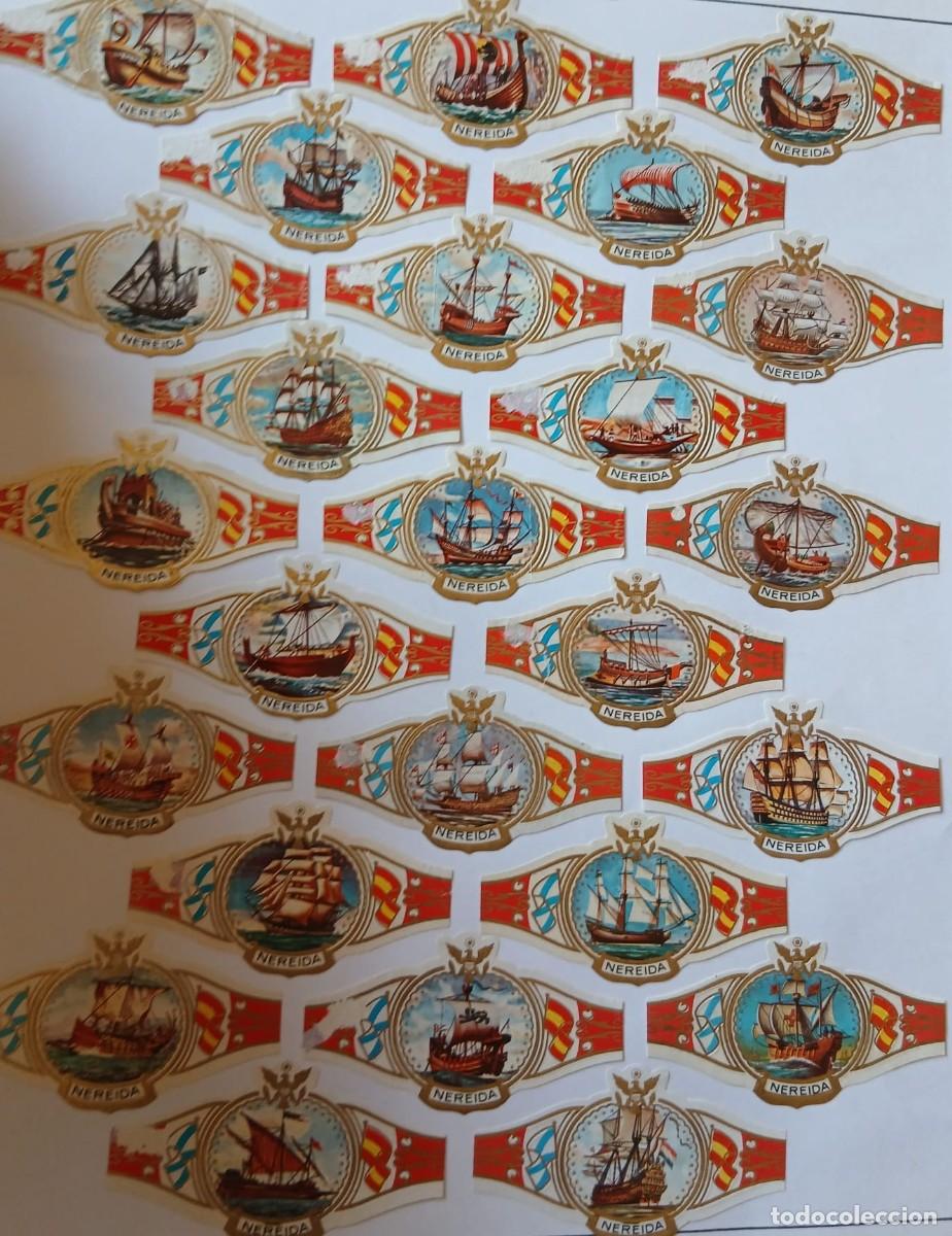 An&eacute;is de charuto de cole&ccedil;&atilde;o: Vitolas lote completo de 25 (puros nereida) barcos estado impecable