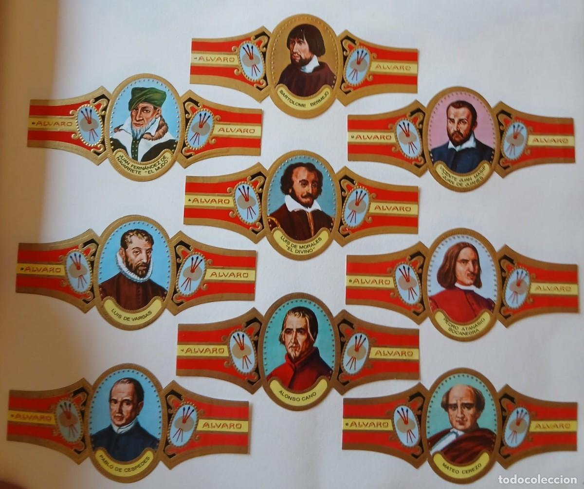 Vitole di collezione: Vitolas lote completo de (puros Alvaro) 200 vitolas Pintores estado impecable