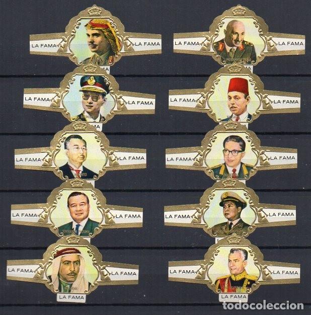 Vitolas de colecci&oacute;n: Vijosefa. Serie completa La Fama - Reyes y Gobernantes, serie 2. 10 vitolas