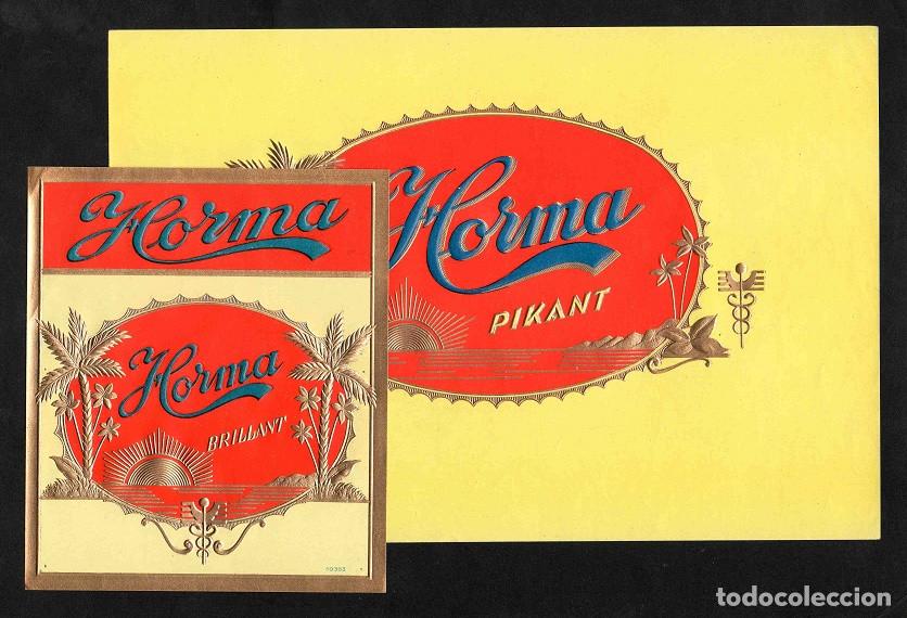 Vitolas de colecci&oacute;n: Vitolas, original litograf&iacute;as. Antiguas litograf&iacute;as de caja de tabacos. Horma.