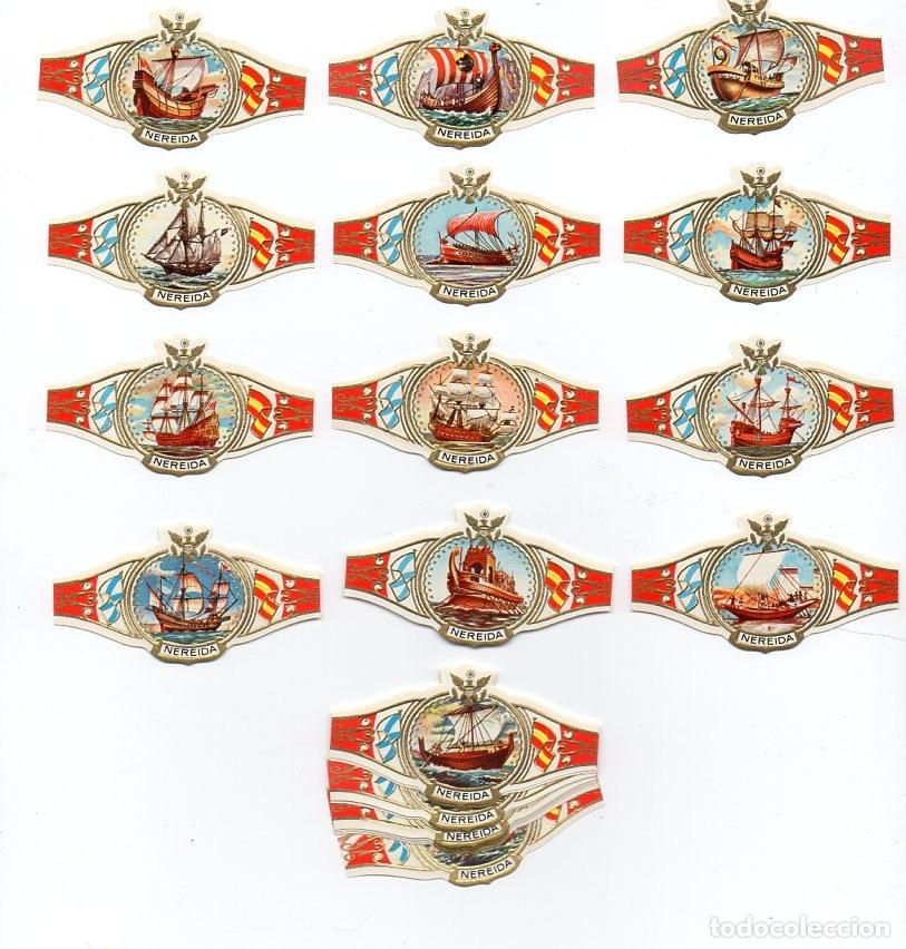 Vitolas de colecci&oacute;n: Vijosefa. Serie completa Nereida - Barcos Veleros. 25 vitolas