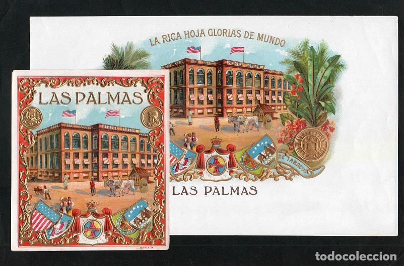 Vitolas de colecci&oacute;n: Vitolas, original litograf&iacute;as. Antiguas litograf&iacute;as de caja de tabacos. Las Palmas.