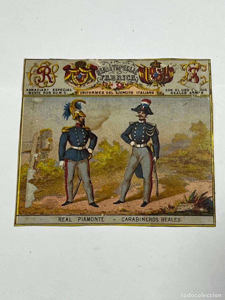 Vitolas de colecci&oacute;n: HABILITACI&Oacute;N. VISTA - BOFET&Oacute;N. UNIFORMES DEL EJERCITO ITALIANO.