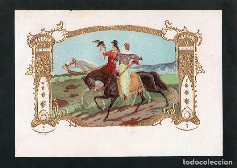 Vitolas de colecci&oacute;n: Vitola, original litograf&iacute;a. Antigua litograf&iacute;a de caja de tabacos. Untitled Dep. 3976