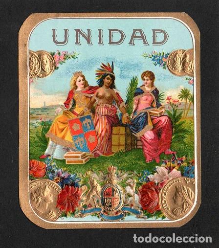 Vitolas de colecci&oacute;n: Vitola, original litograf&iacute;a. Antigua litograf&iacute;a de caja de tabacos. Unidad.