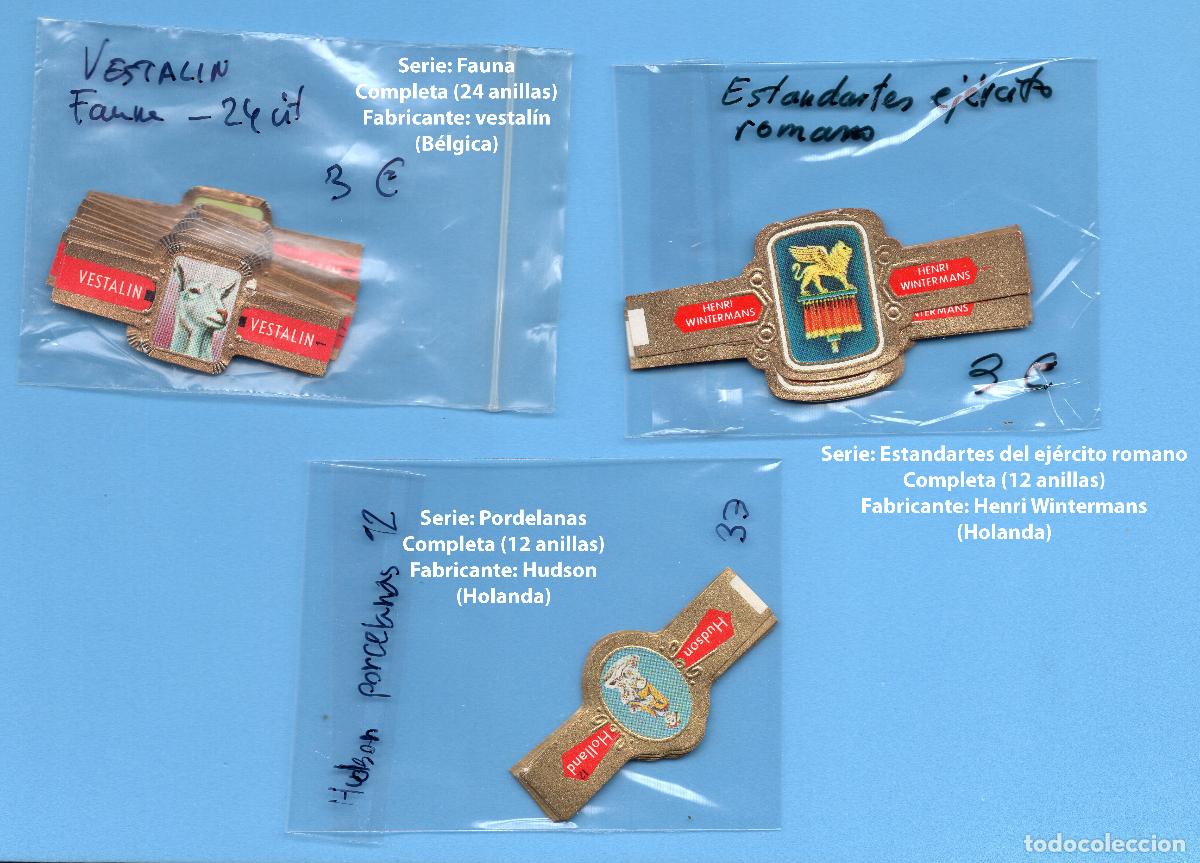 Vitolas de colecci&oacute;n: 3 SERIES COMPLETAS - PROCEDENCIA EUROPEA - MARCAS VESTALIN, HENRI WINTERMANS Y HUDSON
