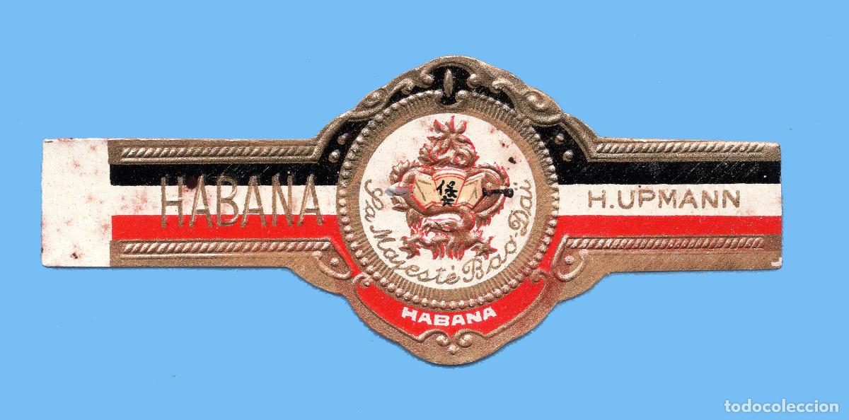 Vitolas de colecci&oacute;n: VITOLA CUBANA ANTIGUA - MARCA H. UPMANN -LA MAJEST&Eacute; BAO DAI - ESCUDO