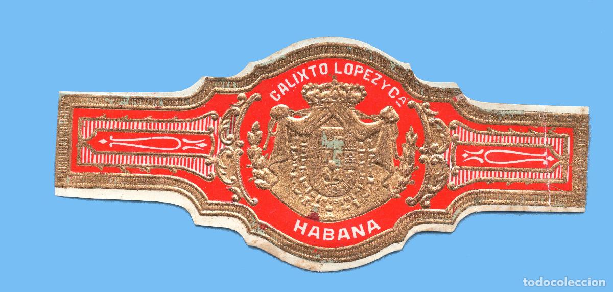 Vitolas de colecci&oacute;n: VITOLA CUBANA ANTIGUA - MARCA CALIXTO L&Oacute;PEZ Y CIA - ESCUDO