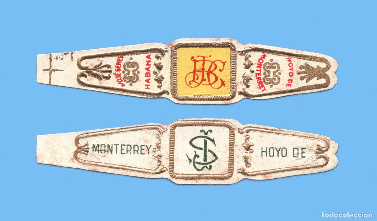Vitolas de colecci&oacute;n: 2 VITOLAS CUBANAS ANTIGUAS - MARCA JOSE GENER. HOYO DE MONTERREY - ANAGRAMAS
