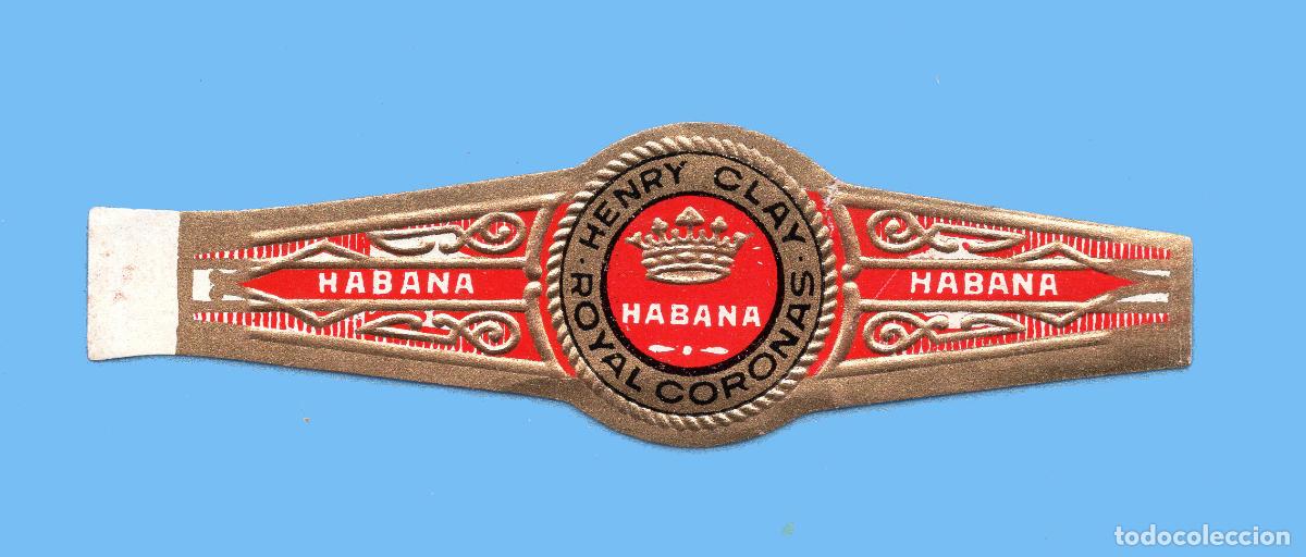 Vitolas de colecci&oacute;n: VITOLA CUBANA ANTIGUA - MARCA HENRY CLAY - ROYAL CORONAS