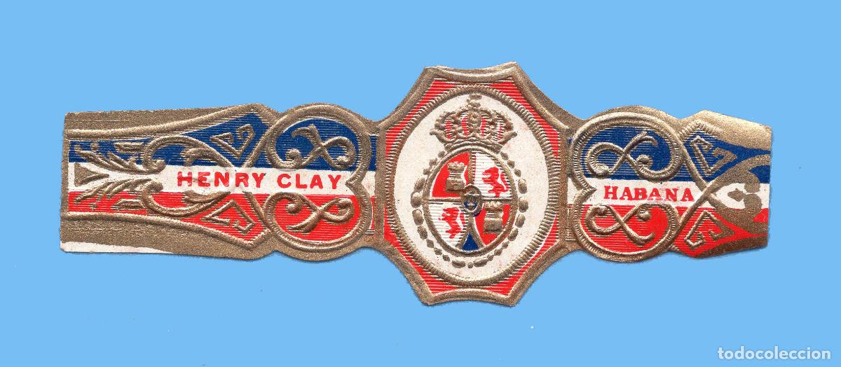 Vitolas de colecci&oacute;n: VITOLA CUBANA ANTIGUA - MARCA HENRY CLAY - ESCUDO (FORMATO GRANDE)