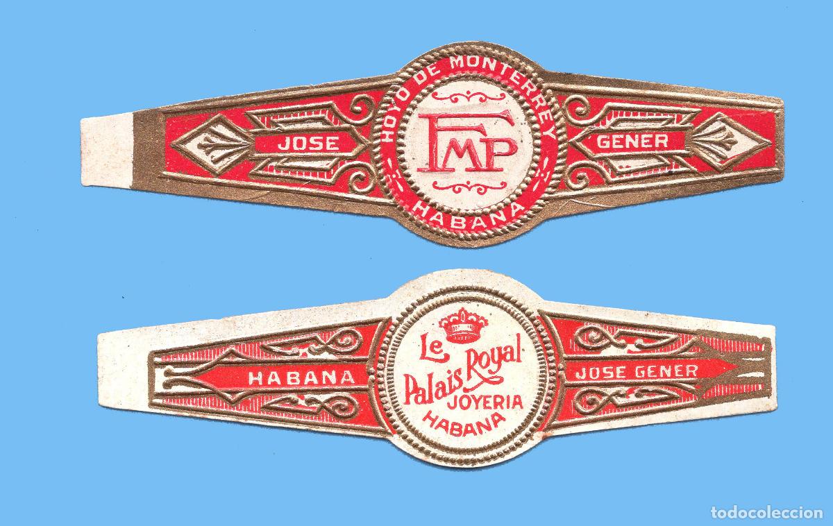 Vitolas de colecci&oacute;n: 2 VITOLAS CUBANAS ANTIGUAS - MARCA JOSE GENER. HOYO DE MONTERREY