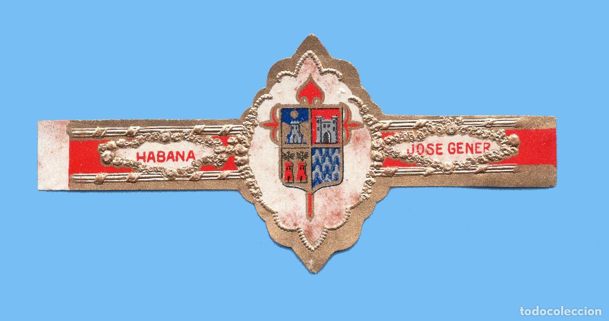 Vitolas de colecci&oacute;n: VITOLA CUBANA ANTIGUA - MARCA JOSE GENER - ESCUDO