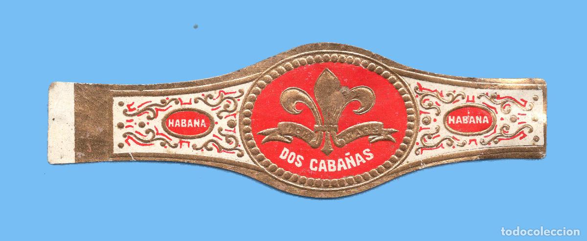Bagues de cigare de collection: VITOLA CUBANA ANTIGUA - MARCA DOS CABA&Ntilde;AS - FLOR DE LIS