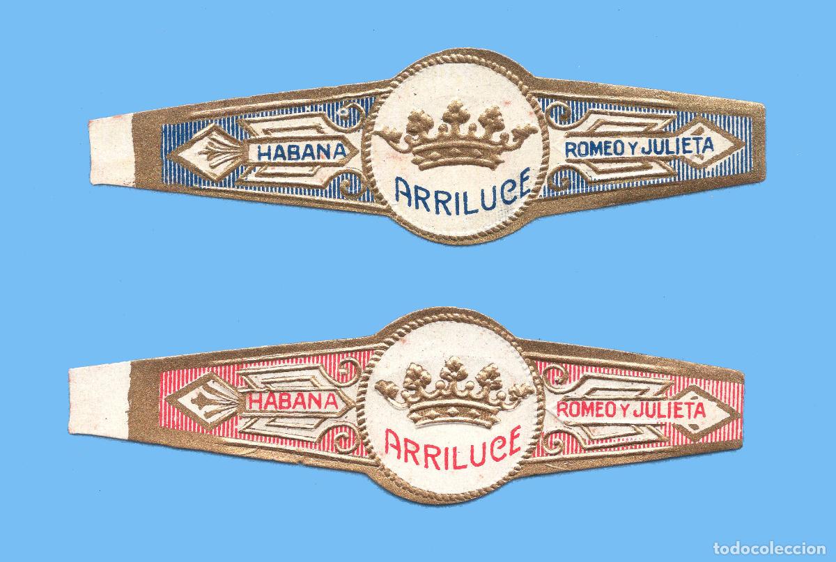 Vitole di collezione: 2 VITOLAS CUBANAS ANTIGUAS - MARCA ROMEO Y JULIETA - CORONA - ARRILUCE