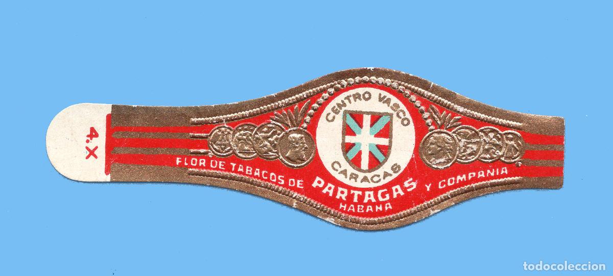 Vitolas de colecci&oacute;n: VITOLA CUBANA ANTIGUA - MARCA PARTAGAS - CENTRO VASCO CARACAS - ESCUDO