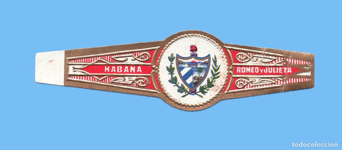 Vitolas de colecci&oacute;n: VITOLA CUBANA ANTIGUA - MARCA ROMEO Y JULIETA - ESCUDO DE CUBA