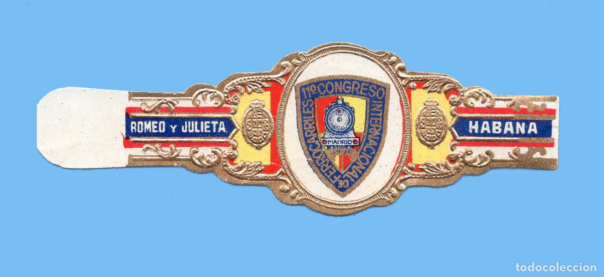 Vitolas de colecci&oacute;n: VITOLA CUBANA ANTIGUA - MARCA ROMEO Y JULIETA - 11&ordm; CONGRESO INTERNACIONAL FERROCARRILES