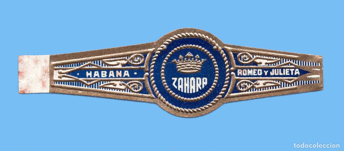 Vitolas de colecci&oacute;n: VITOLA CUBANA ANTIGUA - MARCA ROMEO Y JULIETA - ESPECIALES - ZAHARA - CORONA