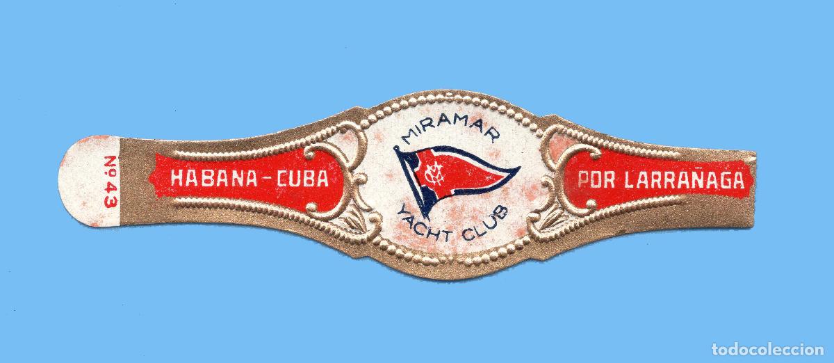 An&eacute;is de charuto de cole&ccedil;&atilde;o: VITOLA CUBANA ANTIGUA - MARCA POR LARRA&Ntilde;AGA - BANDERA - MIRAMAR YATCH CLUB