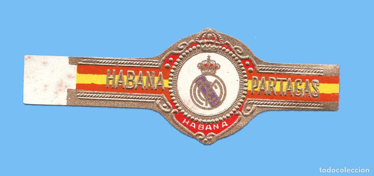 An&eacute;is de charuto de cole&ccedil;&atilde;o: VITOLA CUBANA ANTIGUA - MARCA PARTAGAS - REAL MADRID - ESCUDO