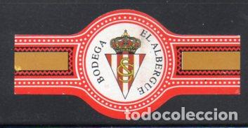 Collection cigar bands: VITOLA CLASICA: 066003, TEMA DEPORTES, SPORTING DE GIJON, BODEGA EL ALBERGUE, FARIAS.