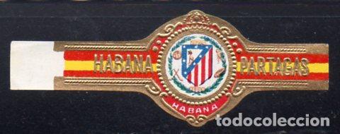 Bagues de cigare de collection: VITOLA CLASICA: 066006, TEMA DEPORTES, ATLETICO DE MADRID, PARTAGAS, CUBA.