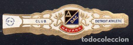 Collection cigar bands: VITOLA CLASICA: 066007, TEMA DEPORTES, DETROIT ATHLETIC CLUB.