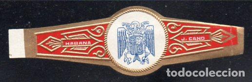 Vitolas de colecci&oacute;n: VITOLA CLASICA: 066027, TEMA AGUILAS HERALDICAS, ESCUDO DE ESPA&Ntilde;A, J. CANO, CUBA.