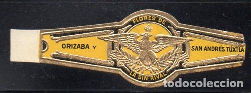 Vitolas de colecci&oacute;n: VITOLA CLASICA: 066028, TEMA AGUILAS, FLORES DE LA SIN RIVAL, SAN ANDRES TUXTLA, MEXICO.