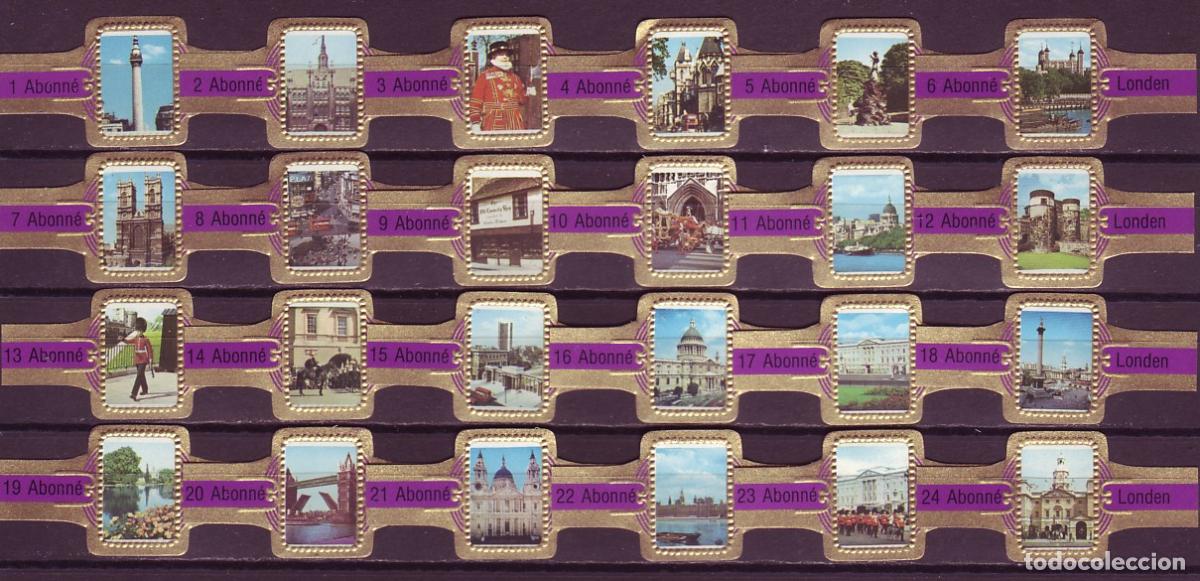 Vitolas de colecci&oacute;n: ABONNE, LONDRES, MORADO, 24 VITOLAS, SERIE COMPLETA.