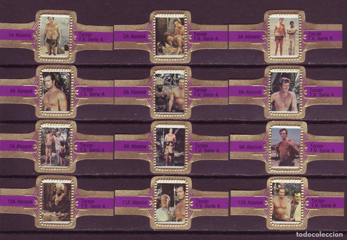 Vitolas de colecci&oacute;n: ABONNE, TARZAN, MORADO, 12 VITOLAS, SERIE COMPLETA.