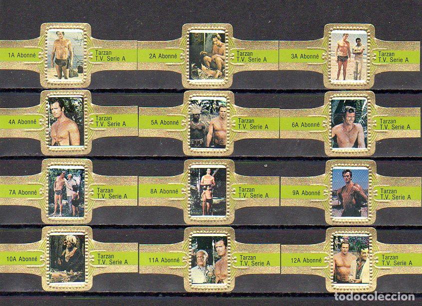 Vitolas de colecci&oacute;n: ABONNE, TARZAN, VERDE, 12 VITOLAS, SERIE COMPLETA.
