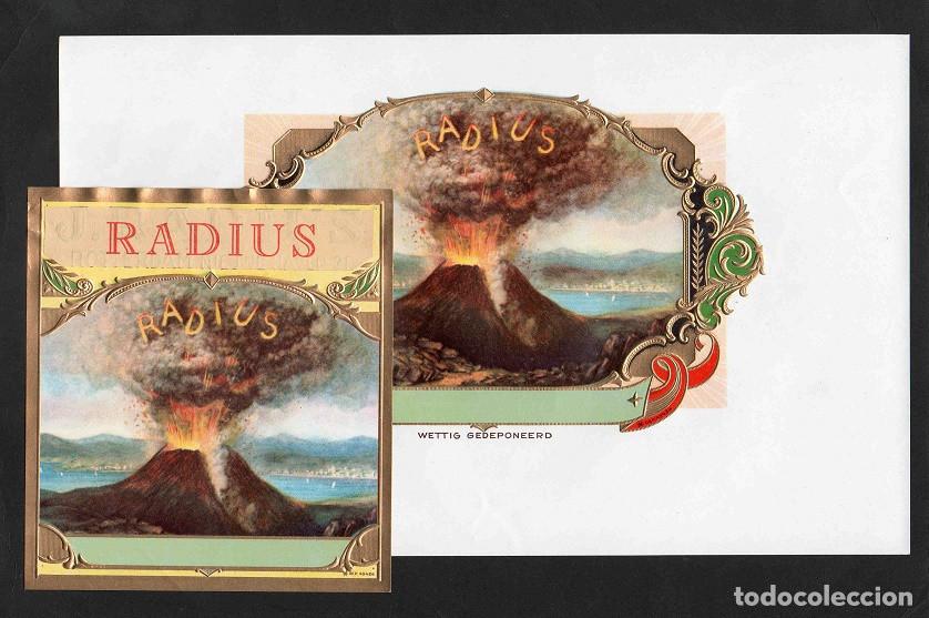 Vitolas de colecci&oacute;n: Vitolas, original litograf&iacute;as. Antiguas litograf&iacute;as de caja de tabacos. Radius.