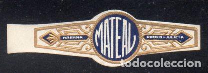 Vitolas de colecci&oacute;n: VITOLA CLASICA: 196020, MATEAL, ROMEO Y JULIETA, CUBA.