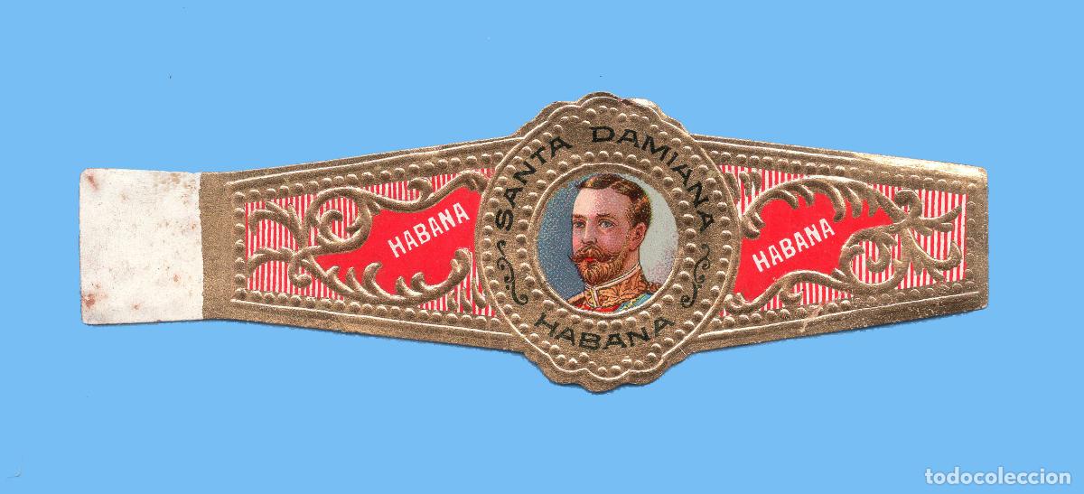 Vitolas de colecci&oacute;n: VITOLA CUBANA ANTIGUA - MARCA SANTA DAMIANA - EL REY JORGE V DE INGLATERRA